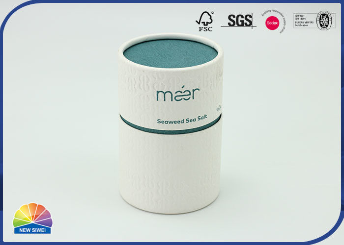 Aluminum Foil Round Paper Packaging Tube Texture Embossing