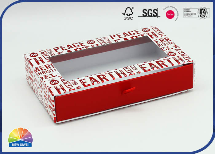 Transparent PET Window Hot Stamping Sliding Drawer Gift Boxes