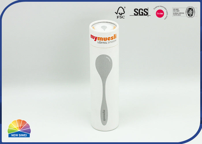 FSC Spoons Cardboard Packaging Tubes Matte Lamination