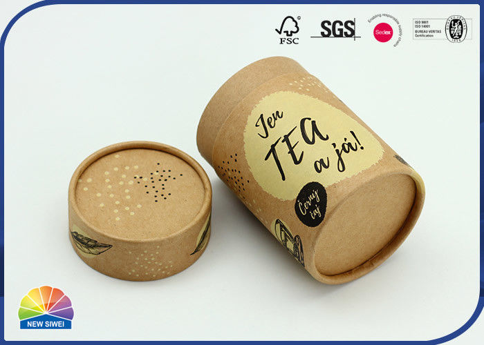 Printed 120gsm Kraft Paper Packaging Tube Matte Varnishing