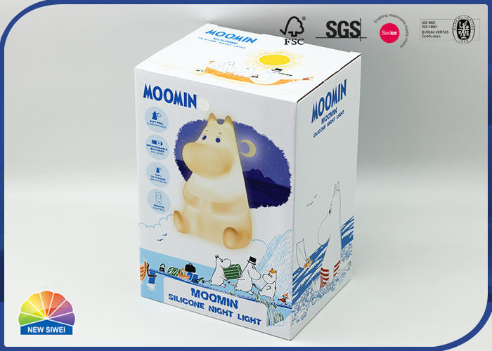 Glossy Lamination Printed Corrugated Box Night Light Packaging