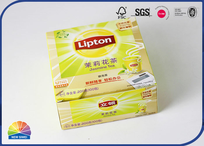 Tea Bags Retail 350gsm C1S Paper Folding Carton Box Custom Logo Print
