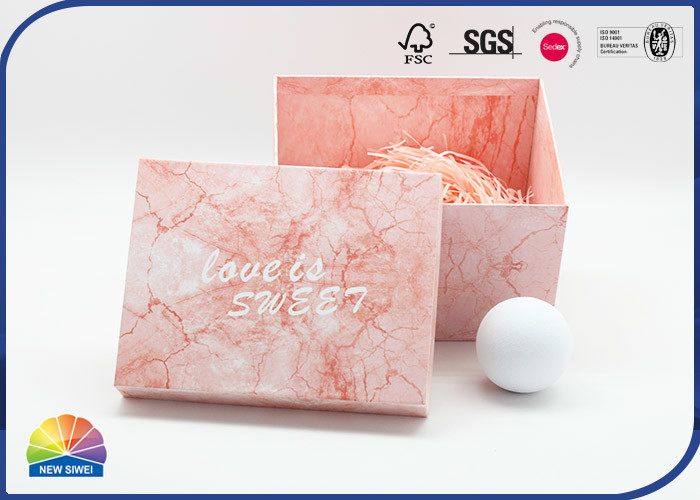 E CCNB Marble Texture Printed Birthday Gift Box Matte Sturdy Paper Box