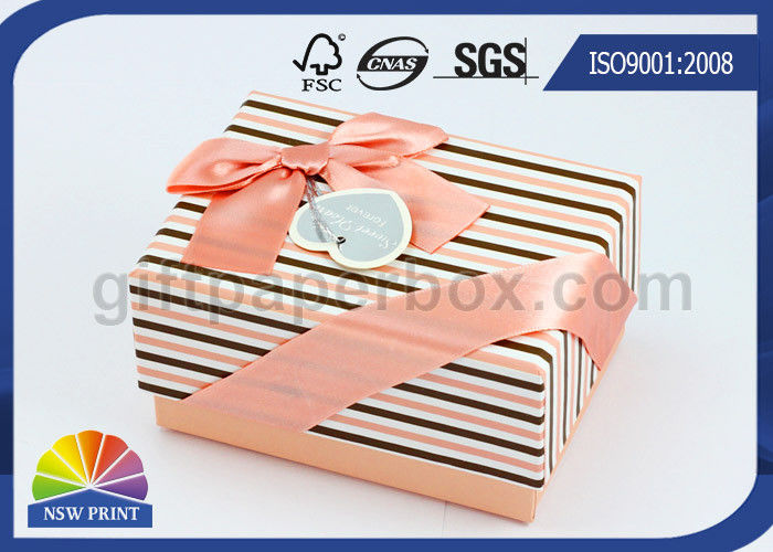 Fashion Reusable Hard Cover Pink Lovely Paper Box with Dividers Inside , Wedding Gift Boxes