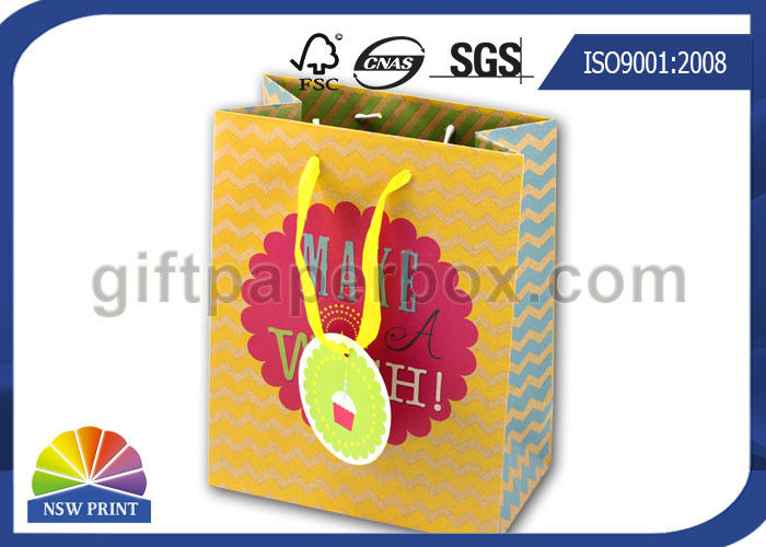 Full Color Printing Custom Brown Kraft Paper Bags For Birthday Gift Packaging