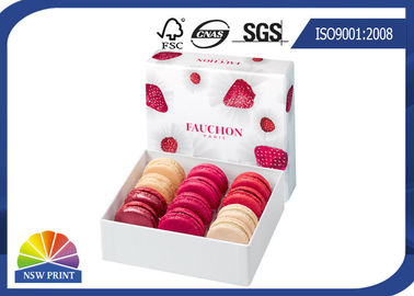 Eco-friendy Cardboard Gift Box for Macarons / Fancy Paper Dessert Gift Packaging Boxes