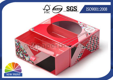 Cardboard Paper Sliding Drawer Boxes With Clear PVC Window