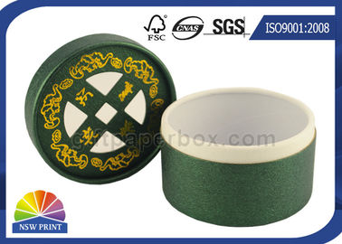 Gold Stamping Die Cut Lid Round Paper Tubes Packaging with Textured Liner Paper