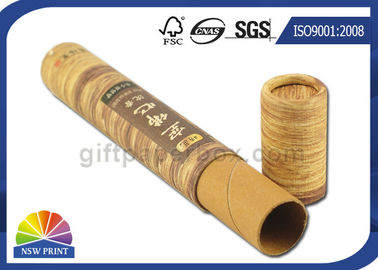 3 Piece Telescopic Cylinder Kraft Paper Packaging Tube With Paper Cap Eco - Friendly