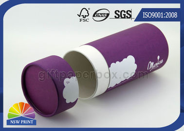 Custom Paperboard Paper Packaging Tube , Fancy Round Paper Can Container