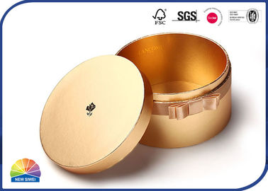 Ribbon Decorated Cosmetic Cardboard Packaging Tubes