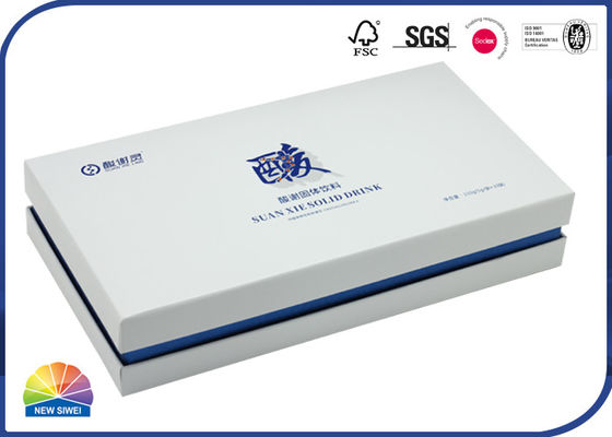 Custom Offset 4c Print Embossed Logo Rigid Shoulder Box