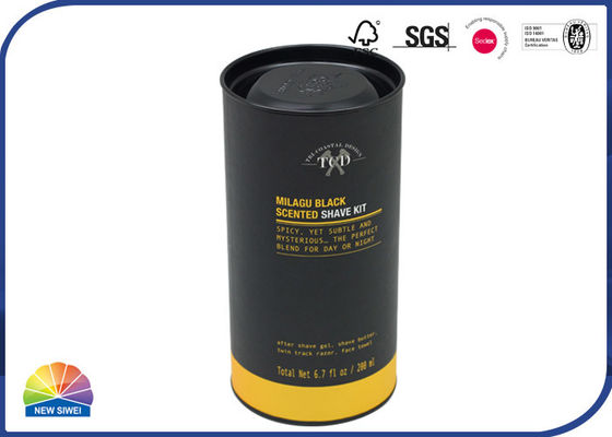 Tea Coffee Metal Ends Round Cardboard Tube Container