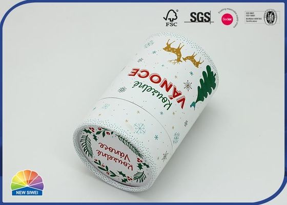 Full Color Print Matte Lamination Gift Paper Tubes Christmas Gift Box