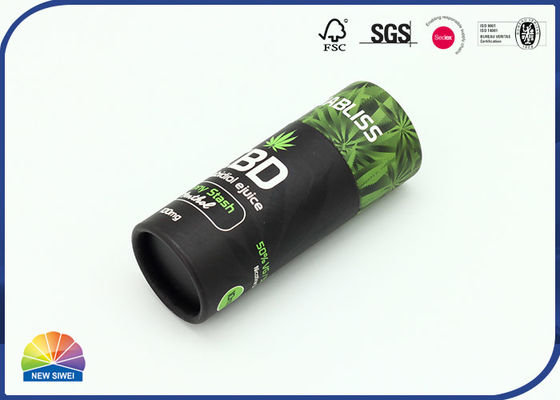 Matte Lamination Kraft Paper Tube Packaging For Cannabidiol