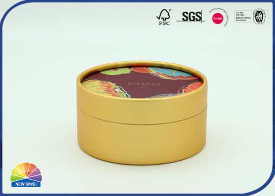 4c UV Print Cylinder Kraft Tube Packaging Hot Stamping Logo