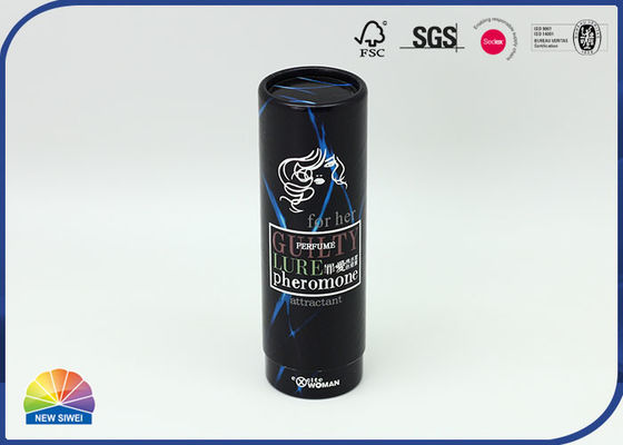 4c Printing Glossy Paper Tube packaging for cosmetics Silver Stamping