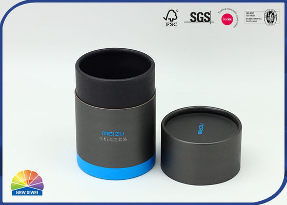Matte Lamination Round Paper Tube Packaging With Lid