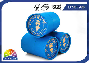 Gold Hot Stamping Foil Paper Packaging Tube / Paper Can Packing Decorative Boxes